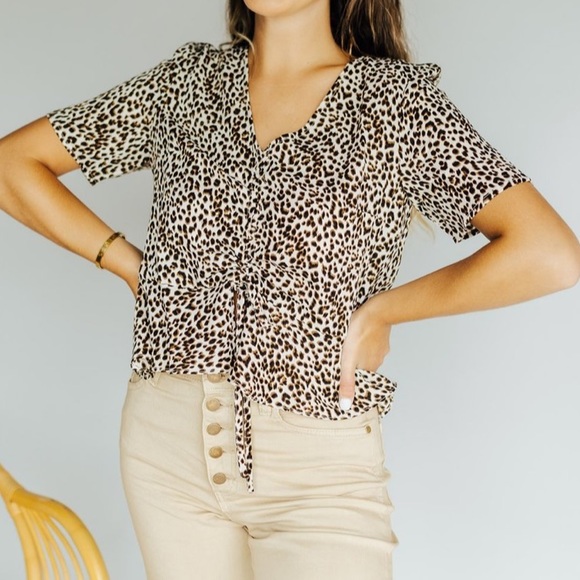 mittoshop Tops - NWT mittoshop Cheetah Blouse